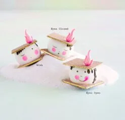 Glitterville Studios 3.5" Smore Ornament Assorted Set Of 3