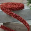 1" X 3 YD Red Tinsel Garland Ribbon 2 1" X 3 YD Red Tinsel Garland Ribbon -Christmas decorations 4861204130