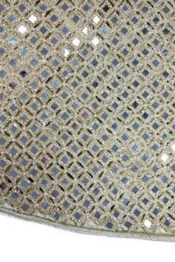 72" Gold Dupion Gem Ecrusted Tree Skirt -Christmas decorations 4861204153C