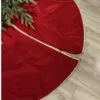 72" Red & Gold Velvet Tree Skirt -Christmas decorations 4861204154