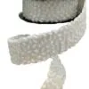 2.25" X 5 YD White Embroidery Pearl Trim Ribbon -Christmas decorations 4861204420