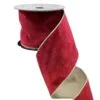 4" X 10 YD Red & Celline Velvet Metallic Back Ribbon 1 4" X 10 YD Red & Celline Velvet Metallic Back Ribbon -Christmas decorations 4861204601
