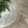 64" Gold & Silver Velvet Hand Beaded Diamond Shape Tree Skirt -Christmas decorations 4861204606a