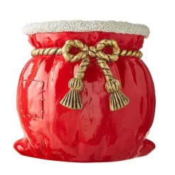 14" Red Santa Bag Container