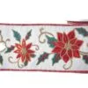 4" X 15 FT Embroidered Poinsettia Ribbon 1 4" X 15 FT Embroidered Poinsettia Ribbon -Christmas decorations 4889325234