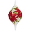 13" Poinsettia Teardrop Ornament Set Of 2 -Christmas decorations 4889354604