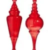 15.5" Red Finial Assorted Set Of 2 -Christmas decorations 4889354648