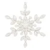 6" Pearl Snowflake Ornament Set Of 6