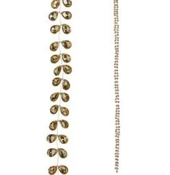 5.5 FT Gold Jeweled Vine Garland Set Of 2