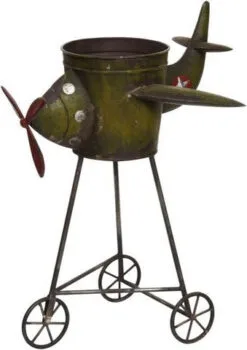 19" X 25" Green Airplane