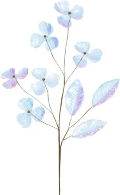 Mark Roberts 27" Iridescent Frosted Leaf Spray Set Of 12