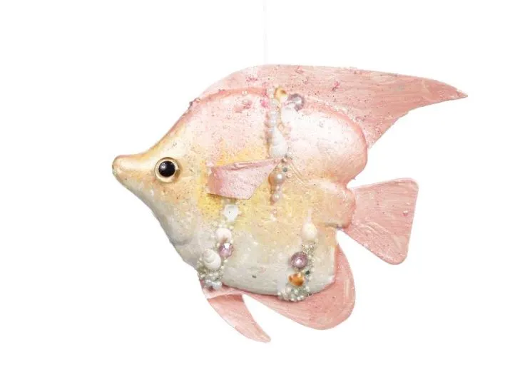 Mark Roberts 8" Coral Jewel Fish Ornament Set Of 4 3 Mark Roberts 8" Coral Jewel Fish Ornament Set Of 4