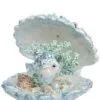 Mark Roberts 6" Large Blue Coral Shell Ornament Set Of 2 -Christmas decorations 8003642256