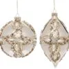 4" Ivory & Gold Jeweled Assorted Set Of 6 -Christmas decorations 8003643207 65fb0ce9 e9fc 42d5 886c 15259f1d5ed7