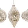 Mark Roberts 4" Ivory Glam Sparkling Assorted Ornament Set Of 6 -Christmas decorations 8003643213