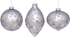 Mark Roberts 6" Purple Jeweled Assorted Ornament Set Of 6