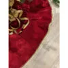 64" Red Velvet With Gold Metallic Back Trim Tree Skirt -Christmas decorations 8461204603