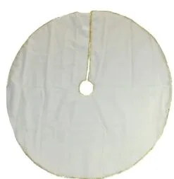 48" Gold Reindeer & Tree Applique Tree Skirt -Christmas decorations 8613136084C