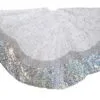 60" Silver Sequin Edge Tree Skirt -Christmas decorations 8613137755b