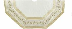 54" Ivory & Gold Pinecone Accented Tree Skirt