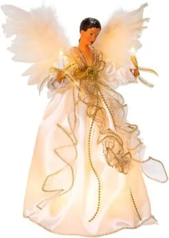 12" Gold Angel Tree Topper With 10 Lights -Christmas decorations 8613143681 c5890d26 e8f4 49ea a54c e7461d99bec2