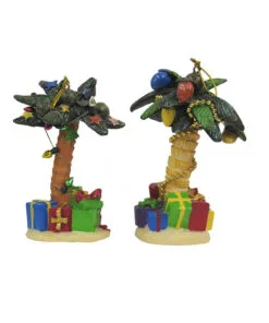 4" Palm Tree Ornament Assorted Set Of 2