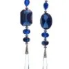 8.25" Blue Jeweled Drop Ornament Set Of 12 -Christmas decorations 8613181739