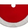 48" Red With White Border Tree Skirt -Christmas decorations 8613183173