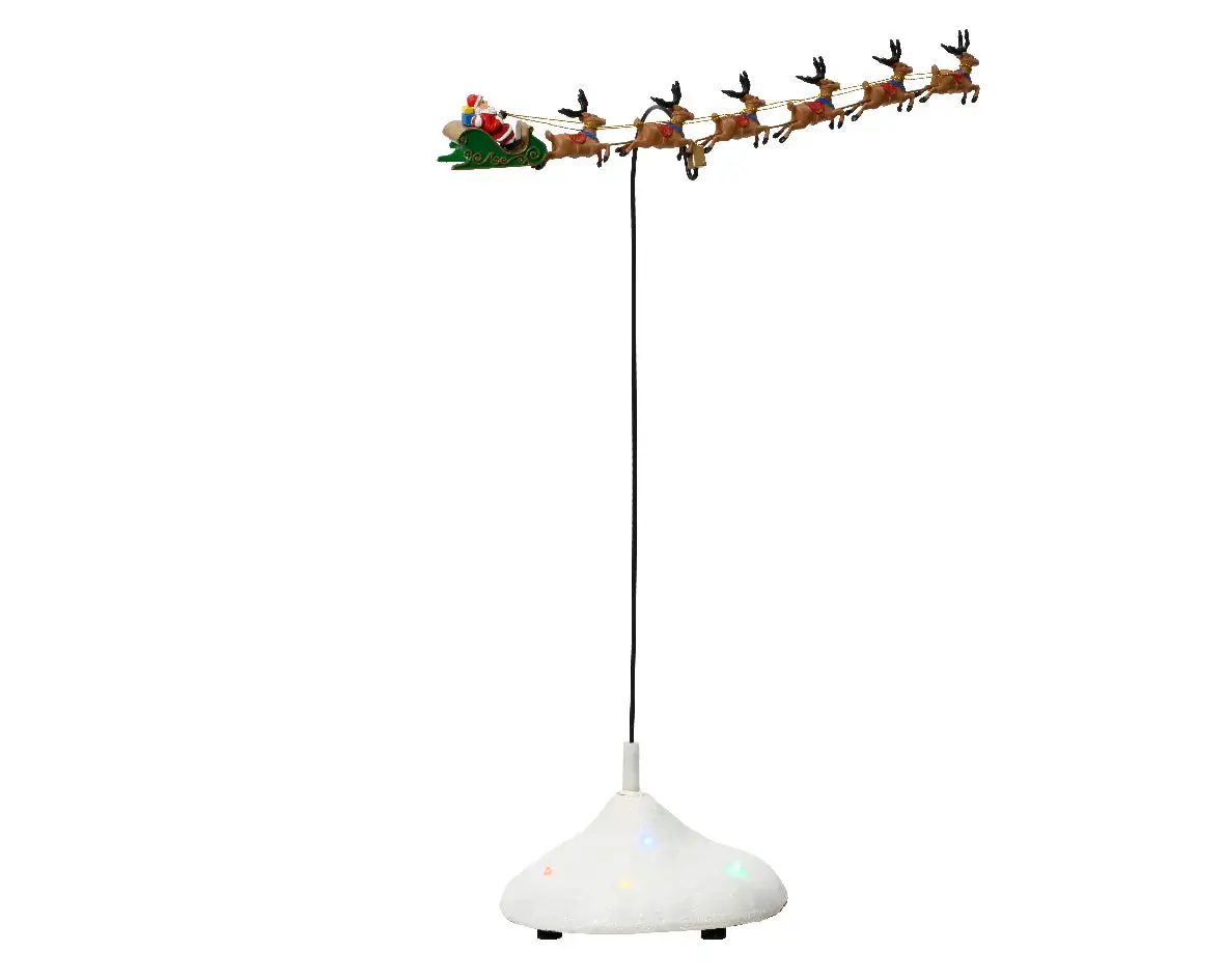 19" LED Santa Flying Reindeers 4 19" LED Santa Flying Reindeers - Image 2
