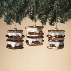 3" Assorted S'mores Ornament Set Of 6