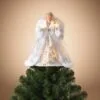 14" White & Silver Angel Tree Topper -Christmas decorations 8729362770