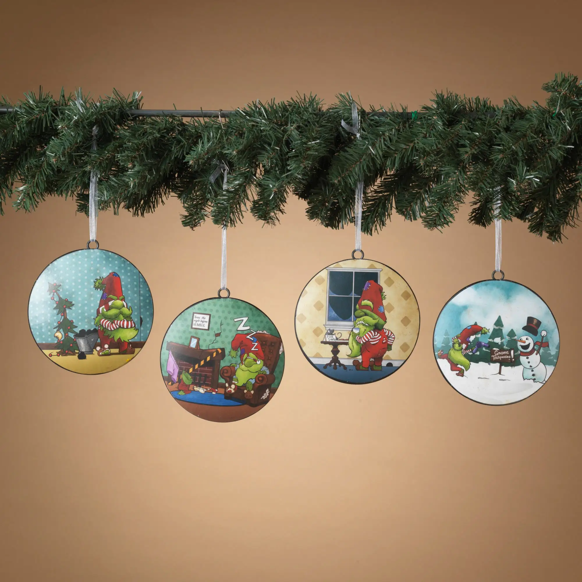 6" Holiday Gnome Assorted Ornament Set Of 4 3 6" Holiday Gnome Assorted Ornament Set Of 4