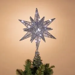 10" Silver Starburst Topper With 60 Micro LED