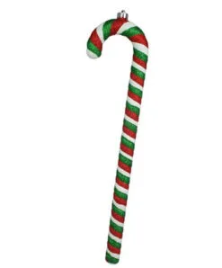 17" Red, White, & Green Candy Cane Ornament Set Of 4