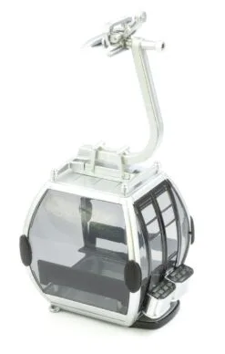 3" Silver & Black Ski Lift Gondola 1:32 Scale