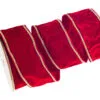 4" X 10 YD Royal Red Diamond Trim Ribbon -Christmas decorations 9263255211A