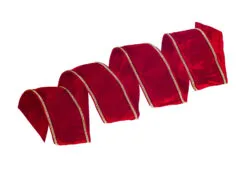 4" X 10 YD Royal Red Diamond Trim Ribbon -Christmas decorations 9263255211B