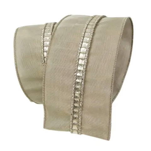 4" X 10 YD Platinum Jewel Ribbon 3 4" X 10 YD Platinum Jewel Ribbon