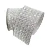4" X 10 YD Silver Diamond Ribbon -Christmas decorations 9263267502