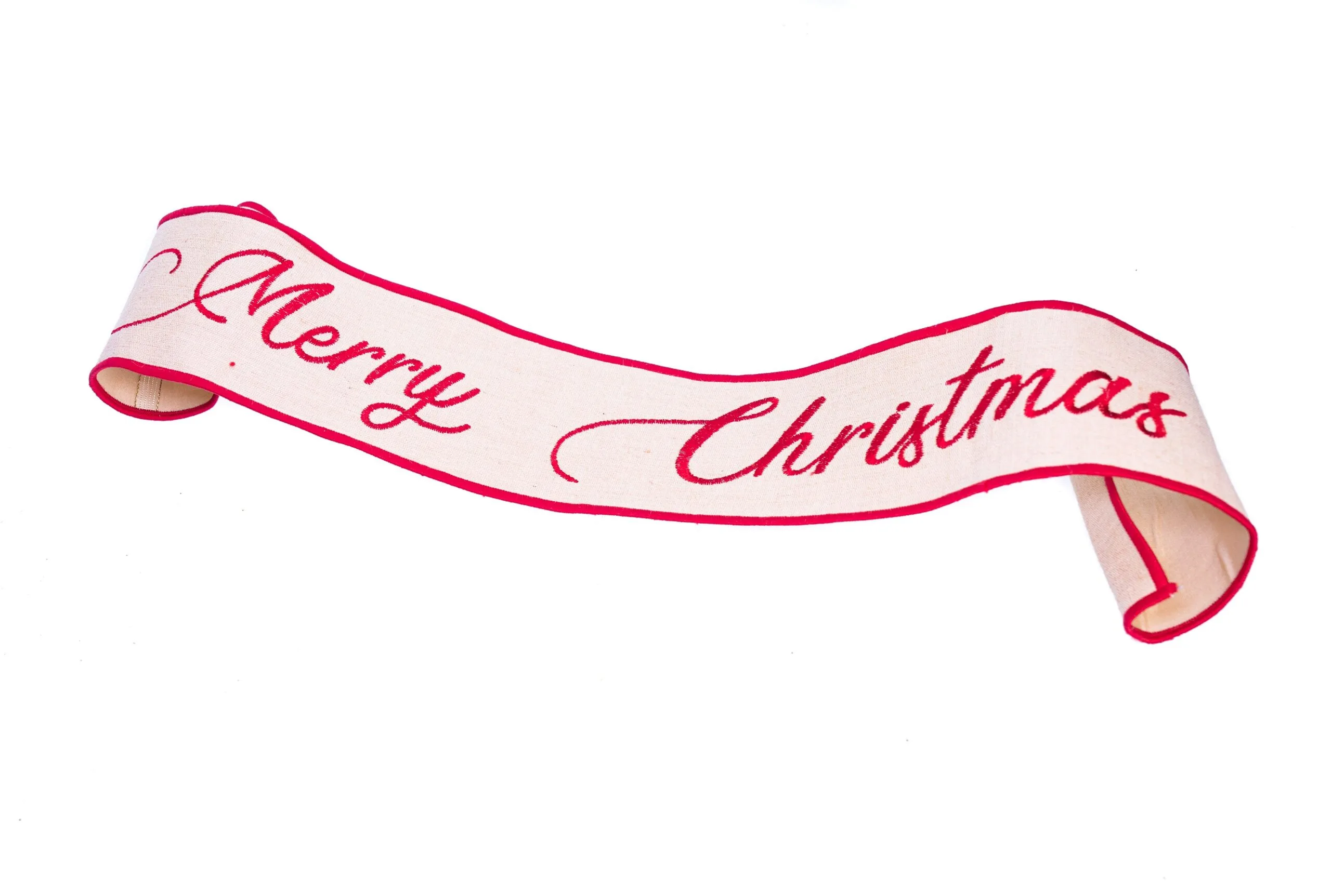 4" X 3 FT Burlap "Merry Christmas" Banner 3 4" X 3 FT Burlap "Merry Christmas" Banner