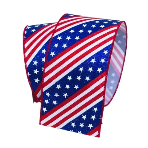 4" X 10 YD Patriotic Stars & Stripes Ribbon 3 4" X 10 YD Patriotic Stars & Stripes Ribbon