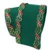 4" X 10 YD Green Holly Bordered Ribbon -Christmas decorations 9263287848