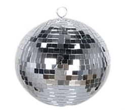 8" Disco Ball Ornament Set Of 4